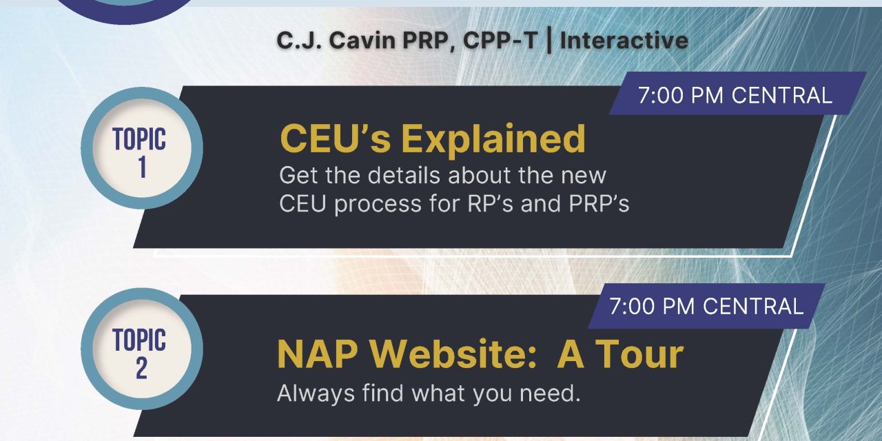 CEU’s Explained and NAP Website: A Tour